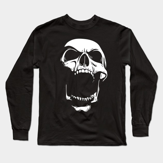 Fury Skull (black) Long Sleeve T-Shirt by zoneo